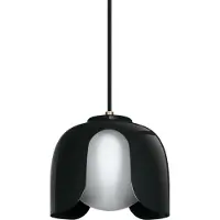 Osram Decor Corolle suspension, noir métal verre, douille E27, câble textile, 200mm, style rétro