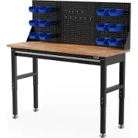 HBM établi robuste 152 cm, avec un tiroir et un panneau arrière