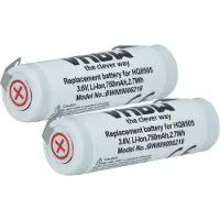 VHBW 2x Batterie compatible avec Philips HQ8290, HQ9090, HQ9080, HQ9070, HQ8800, HQ8894, HQ9020 rasoir tondeuse électrique (750mAh, 3,6V, Li-ion)