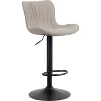 CLP Tabouret de bar Linus | Couleur : taupe | Matériau : tissu