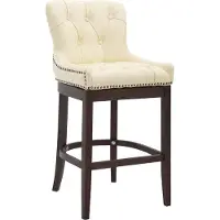 CLP Tabouret de bar Lakewood cuir véritable, antique