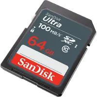 SanDisk Ultra Lite Sdxc 64gb 100mb/s Memory Card Noir