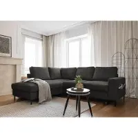 Miuform Lofty Lilly Canapé d'angle avec fonction lit L-FORM LINKS- 237 x 197 cm - Gris - Canapé Lit Canapé