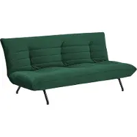 Happy Garden Canapé convertible 3 places en velours vert ANATOLE