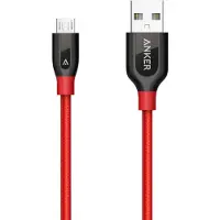 Anker A8142G91, 0,9 m, Micro-USB A, USB A, USB 2.0, Noir, Rouge