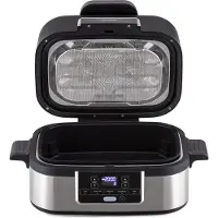 Klarstein Friteuse Sans Huile avec Fonction Vapeur, Friteuse Air Chaud Air Fryer XL 1500W, Mini Friteuse Electrique Sans Huile, Airfryer 5L, Tactile, Minuterie, Température Réglable, 5 Programmes