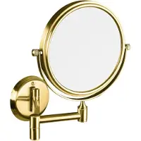 Sapho Miroir cosmétique à suspendre, diam. 140mm, double face, or