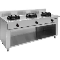 Saro Cuisinière à gaz Wok à fond ouvert CC/03