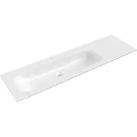 Mexen Vela lavabo encastré à gauche 161 x 46,5 cm, blanc brillant - 25231600L