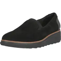 Clarks pour femme. 26155819 Chaussures en cuir Sharon noir (37), 1 à 3 cm, Aucun, Casuel