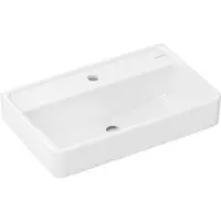 Hansgrohe Xanuia Q lavabo compact, 1 trou pour robinet, sans trop-plein, 600x370mm, blanc (370 mm, 600 mm)