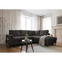 Miuform Lofty Lilly canapé d'angle avec fonction lit L-FORM DROIT - 237 x 197 cm - Gris - Canapé lit canapé canapé canapé