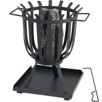 Tepro Foyer Corbeille à feu Brentwood, noir (36 x 36 x 45 cm)