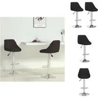 vidaXL Tabouret de bar 2 pcs. noir similicuir - Tabouret de bar