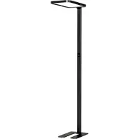 DOTLUX Lampadaire LED Butler, 80 W, 8800 lm, 4000 K, compatible avec les postes de travail informatisés, éclairage direct/indirect, intensité lumineuse variable en continu, détecteur de mouvement, noir