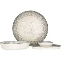 RINART set de vaisselle - Olmeca - 24 pièces - 6 personnes - Porcelaine