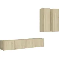 Syfax Ensemble de meubles TV 4 pcs Chêne sonoma Bois d'ingénierie