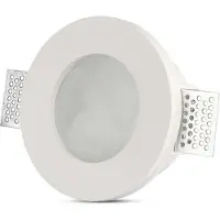 V-TAC LED spotlight - Luminaire encastré - GU10 verre dépoli - IP20 - blanc