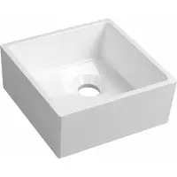 Sapho SANNA lavabo en fonte de marbre à poser 25x25cm, blanc