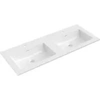 Mexen Otis lavabo encastré double 121 x 46,5 cm, blanc brillant - 25181200D