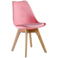 Life Interiors Chaise Scandinave Rose Lorenzo - Assise Rembourrée - Salle à Manger, Cuisine, Chambre