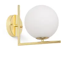 LEDKIA Lampe Murale Métal Et Verre Moonlight Design Doré