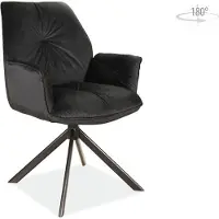 Feldmann-Wohnen Ensemble de 2 chaises de salle à manger et de cuisine Boogie II, noir