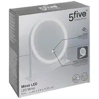5five Simply Smart Miroir cosmétique avec éclairage LED, blanc, Ø 34 cm