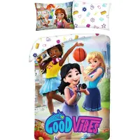 LEGO HALANTEX Lin inclus Lego Friends Good Vibes Coton, 140/200, 70/90 cm
