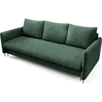 Bettso Canapé-lit avec fonction lit BELIS BOUCLE Canapé multifonctionnel Canapé rembourré en vert avec fonction lit