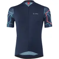 Löffler Maillot de cyclisme manches courtes M FZ Penta bleu foncé-bleu