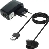 Subtel Chargeur pour montre connectée + Câble USB System Connector compatible avec - Adaptateur secteur 1A Câble charge rapide smartwatch gps sport fitness