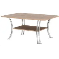 Priess Table basse Adonis, table de salon 91 x 56 x 44 cm, chêne Sonoma, bords arrondis