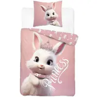 Detexpol Linge de lit, linge de lit en coton pour enfants 140x200 5703a Lapin