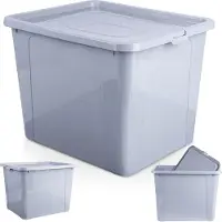 By Lille Vilde Boîte de rangement Boîte de rangement Boîte en plastique Conteneur avec couvercle 30 L