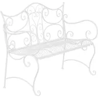 Lomadox Banc de jardin Tara blanc