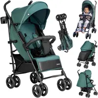 Tulano Kinderwagen Davos 35 Grün-Schwarz (0 Mois - 4 Années)