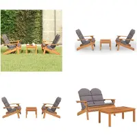 vidaXL 3 tlg. Garten Lounge Set Adirondack Massivholz Akazie - Garten Lounge Set - Garten Lounge Sets - Lounge Set - Gartenmöbel Set
