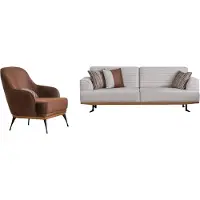 Xl Moebel Gmbh Ensemble de luxe 2 pièces canapé 3 places et fauteuil pour le salon