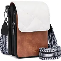 Sonstiges MUIIKOLA Femme Sac pour téléphone portable Sac à bandoulière en cuir RFID grande capacité Gris