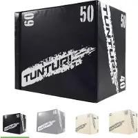 Tunturi Plyo Box, Soft Plyometric Box, boîte de fitness, 40 x 50 x 60 cm, bois avec EVA
