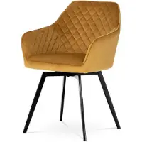 Autronic Chaise de salle à manger, revêtement en velours noir, pieds en métal, laqué noir mat