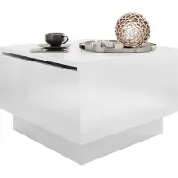 Mirjan 24 Table basse carrée 60x60 cm NORAN - blanc brillant