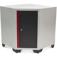 HBM Armoire inférieure d'angle de luxe avec porte pour la conception d'atelier, y compris le plan de travail en bois massif