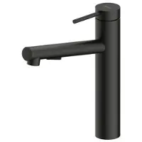 NABER Robinet NAMOR 2 en NOIR MAT avec bec de douche pivotant / Robinet de cuisine / Mitigeur monocommande