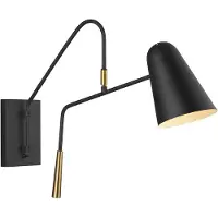 Elstead Lighting Applique murale Simon noire 1xE27x60W en métal, dimensions : 43,9 x 13,6 x 62,3 cm, IP20, Feiss