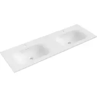 Mexen Vela lavabo encastré double 141 x 46,5 cm, blanc mat - 25231401D