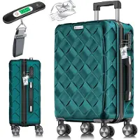 Kesser Valises | Valises à coque rigide en ABS avec serrure à combinaison, pèse-bagages et portefeuille de voyage Roulettes 360° | Valises pour les affaires et les voyages Trolley