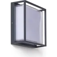 LEDKIA Applique Murale Extérieur Led À Double Diffuseur Sélectionnable Arelien 20 W En Aluminium Cct Anthracite