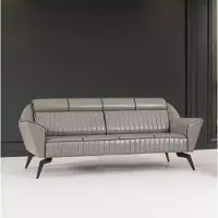 Xl Moebel Gmbh Canapé en cuir, trois places, fauteuil, meubles en similicuir, canapé 3+1